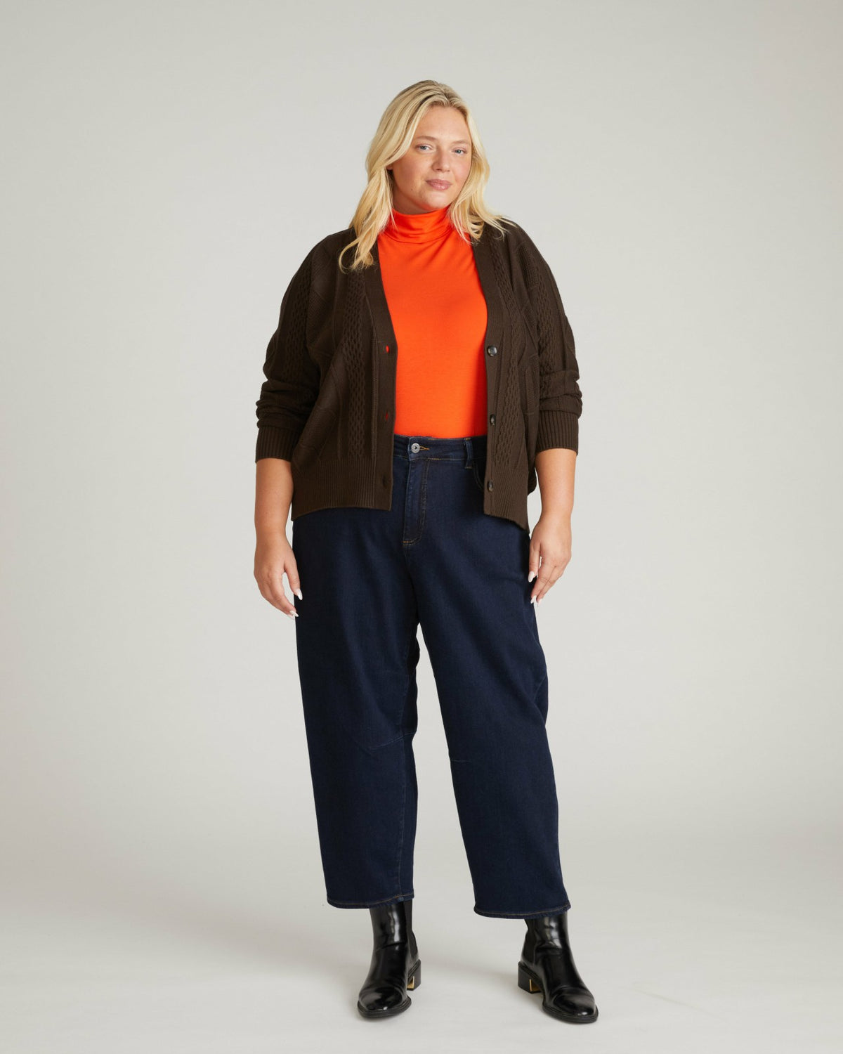 Cable Knit Cardigan - Espresso | Universal Standard
