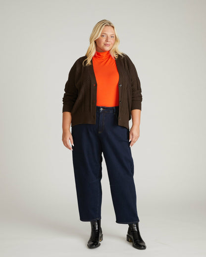 Cable Knit Cardigan - Espresso | Universal Standard