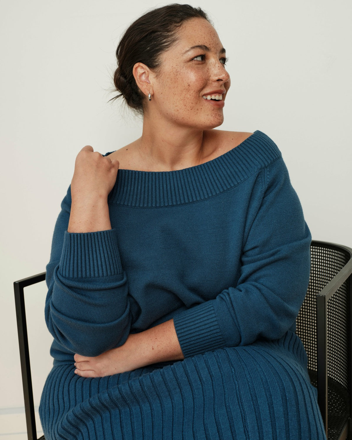 Noomi Cold Shoulder Sweater - Deep Teal | Universal Standard