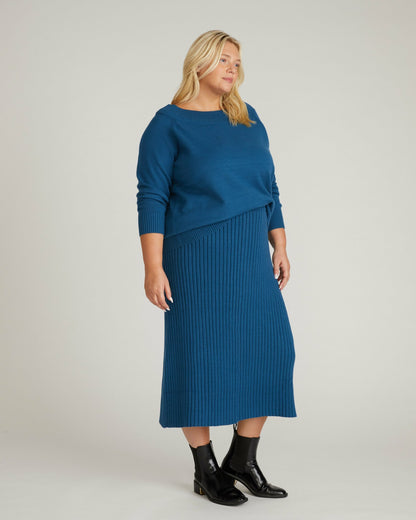Noomi Cold Shoulder Sweater - Deep Teal | Universal Standard