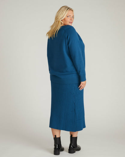 Noomi Cold Shoulder Sweater - Deep Teal | Universal Standard