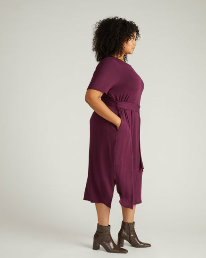 TravelKnit Belted Dress - Gamay | Universal Standard