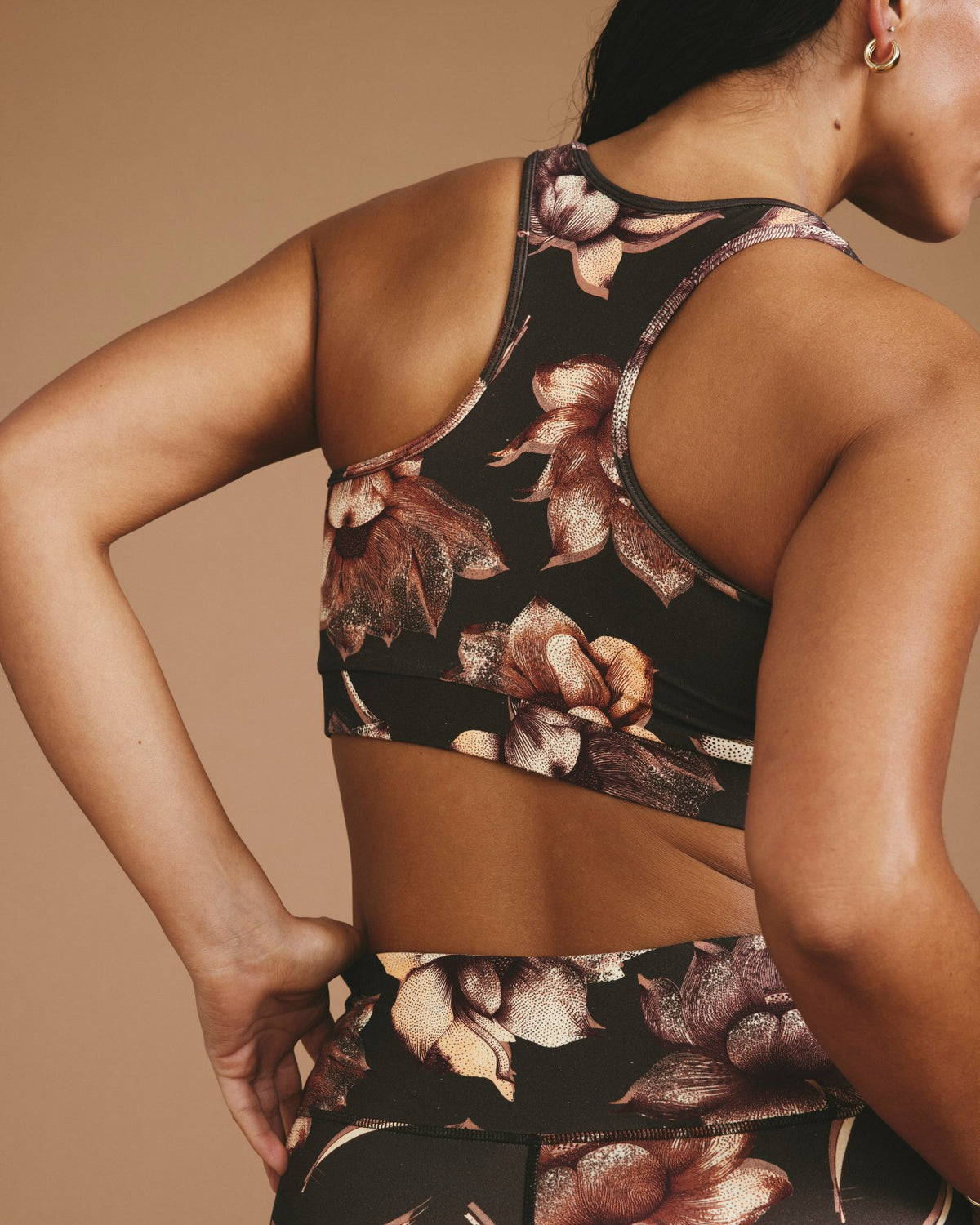 Next-to-Naked Racerback Sports Bra - Lotus Print | Universal Standard