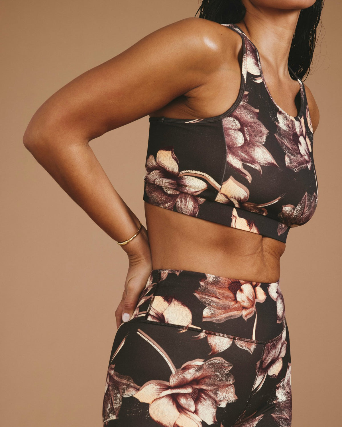 Next-to-Naked Racerback Sports Bra - Lotus Print | Universal Standard