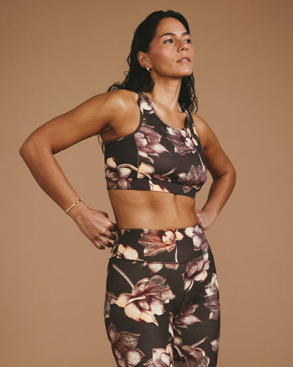 Next-to-Naked Racerback Sports Bra - Lotus Print | Universal Standard