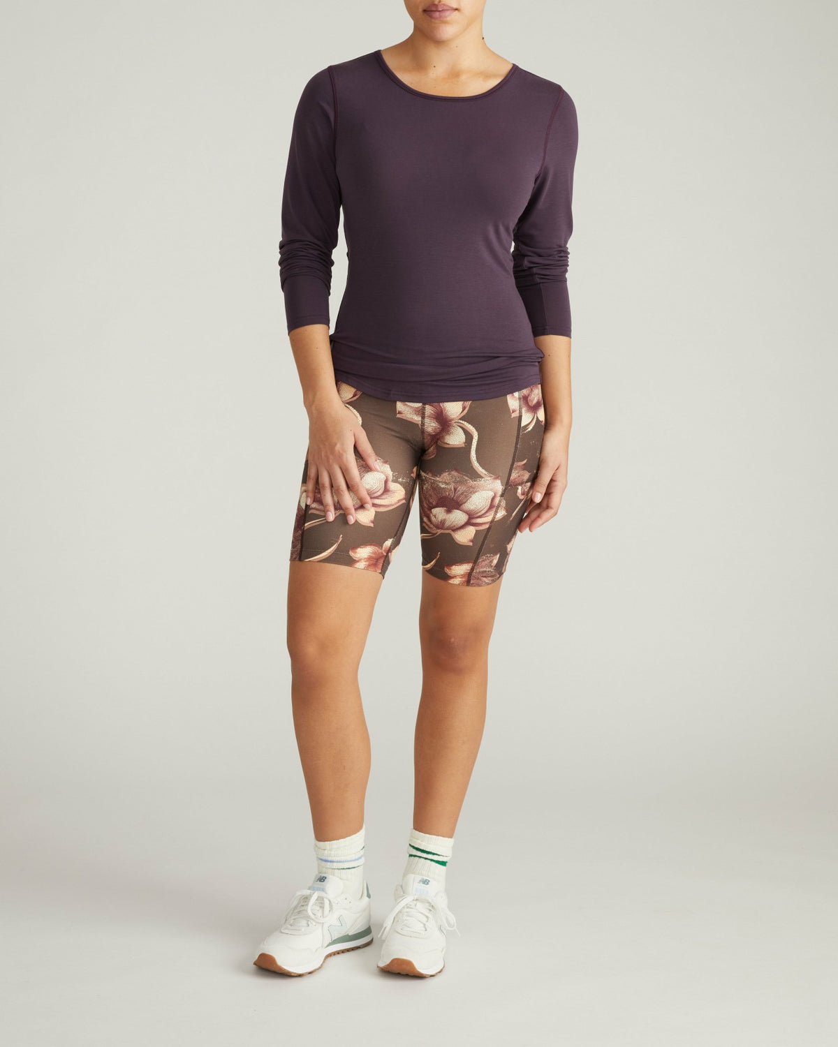 Mia Long Sleeve Movement Tee - Purple Jewel | Universal Standard