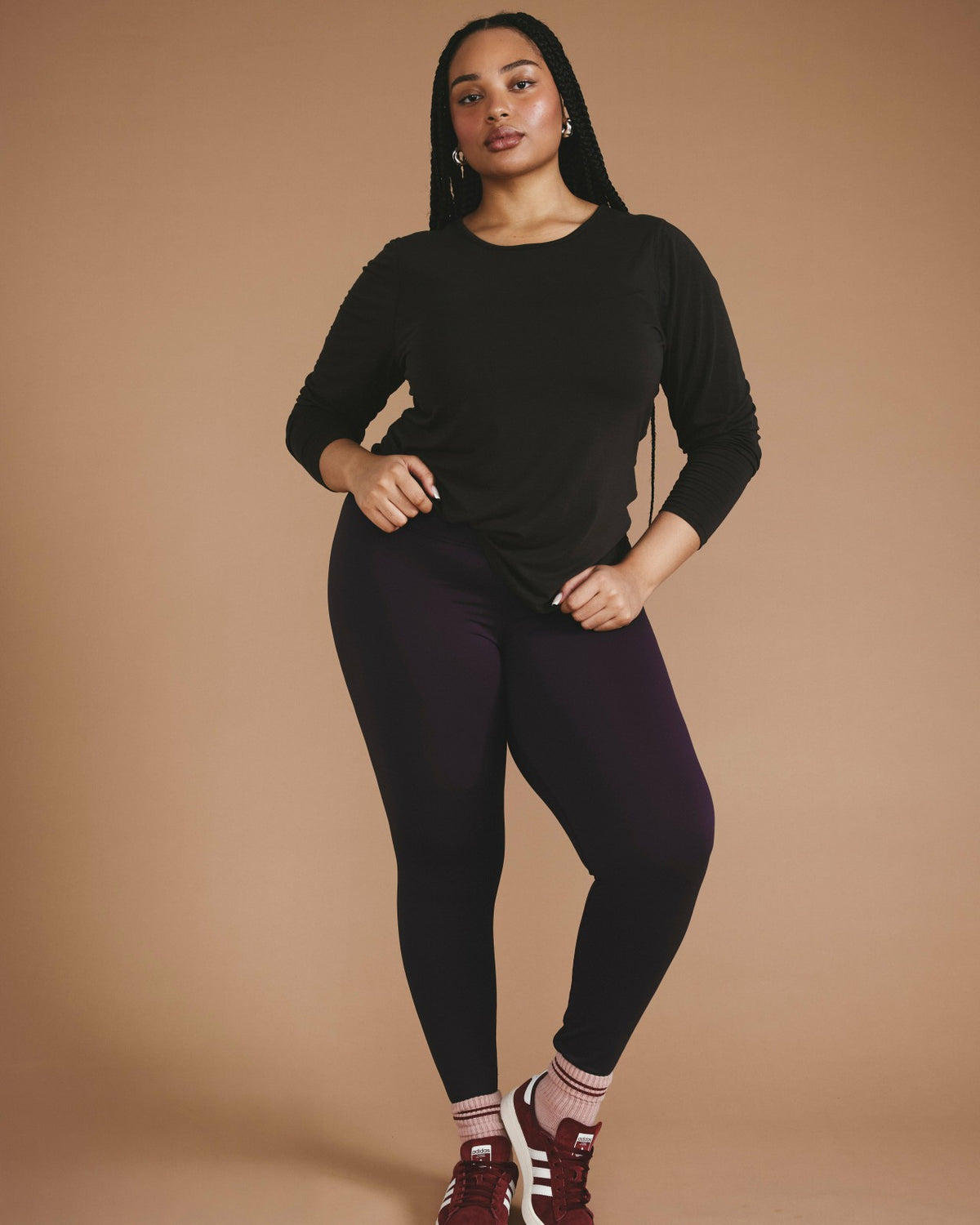 Mia Long Sleeve Movement Tee - Deep Brown | Universal Standard
