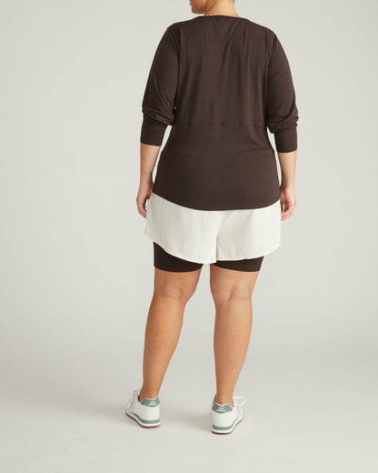 Mia Long Sleeve Movement Tee - Deep Brown | Universal Standard