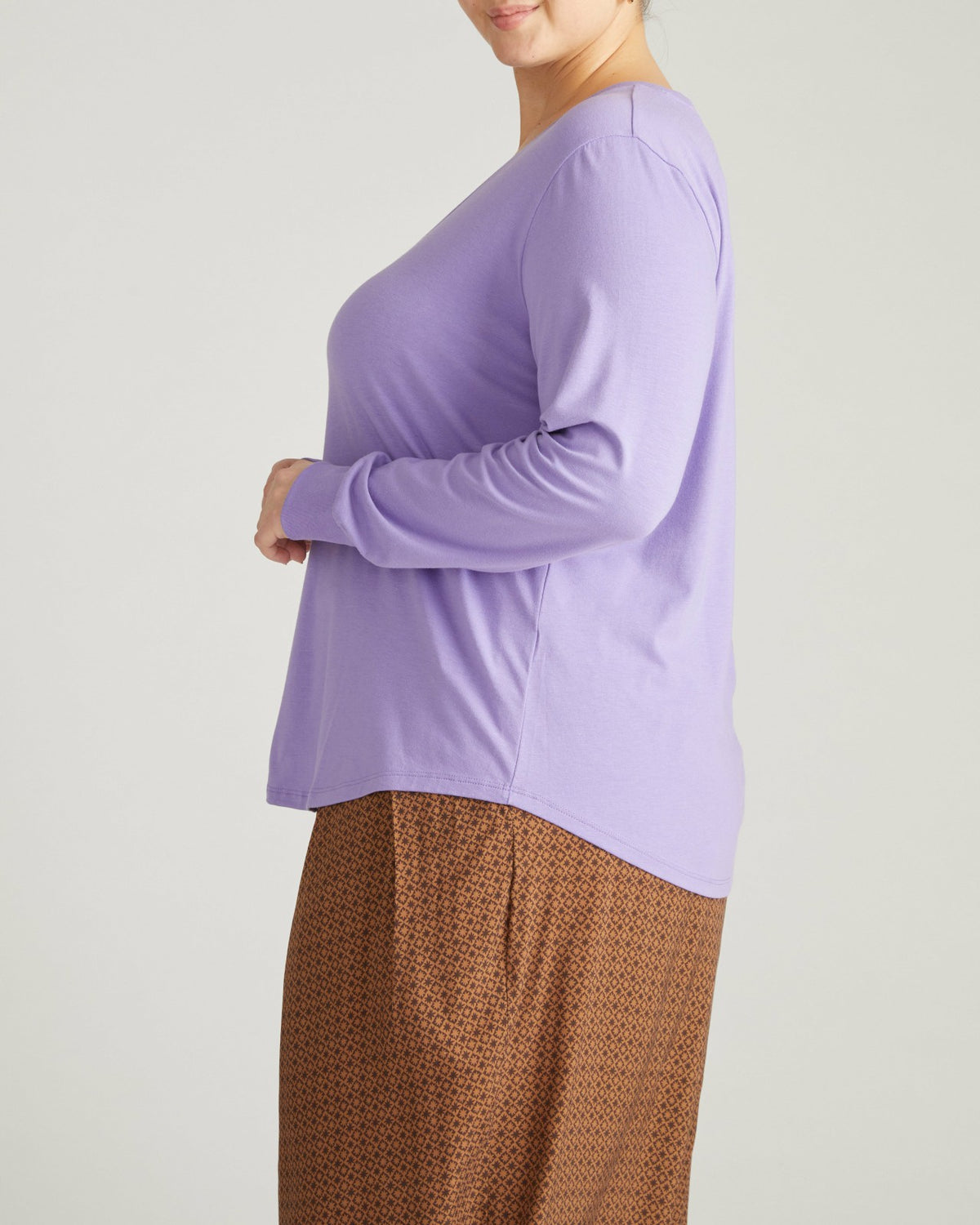 Long Sleeve V Rex - Purple Posey | Universal Standard