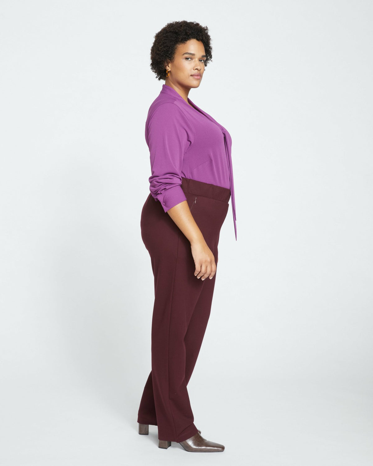 Smart Signature Ponte Pants Long - Black Cherry | Universal Standard