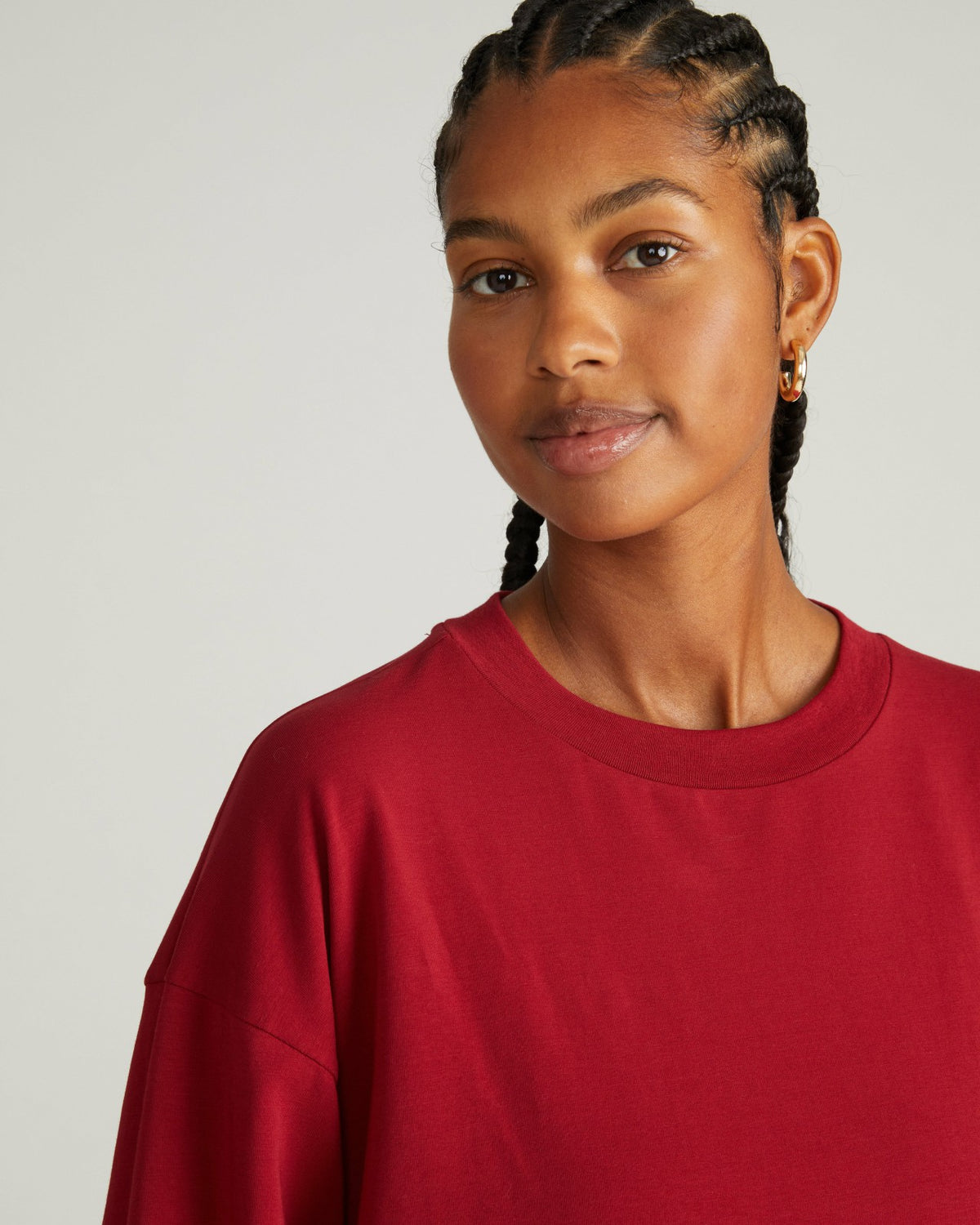 Long Sleeve Relaxed Tee - Garnet | Universal Standard
