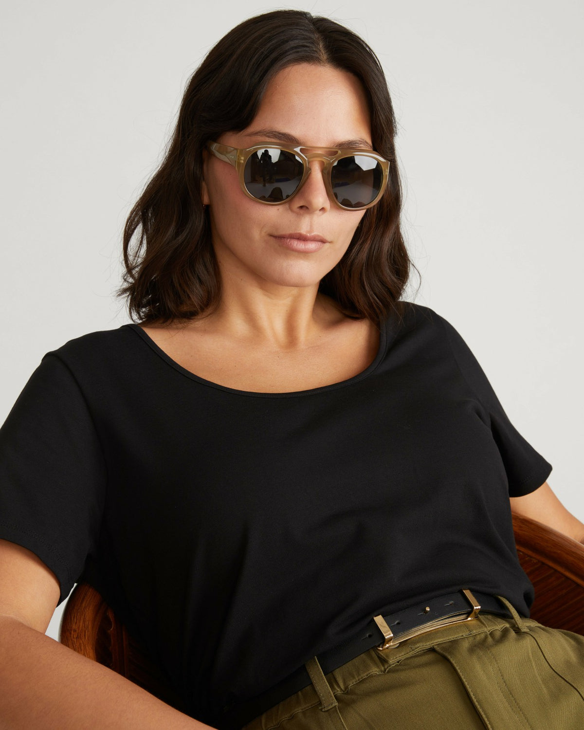 Scoop Neck Tee - Black | Universal Standard
