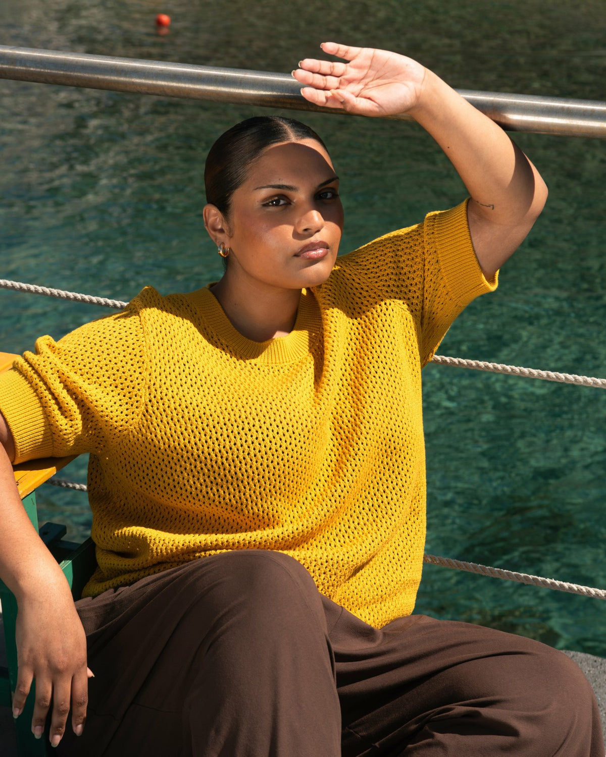 Rosie Pointelle Sweater Top - Goldenrod | Universal Standard