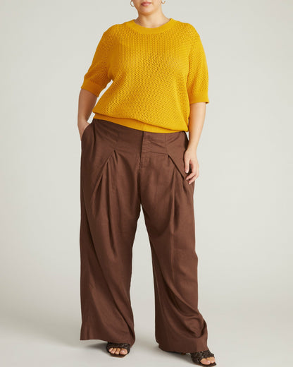 Rosie Pointelle Sweater Top - Goldenrod | Universal Standard