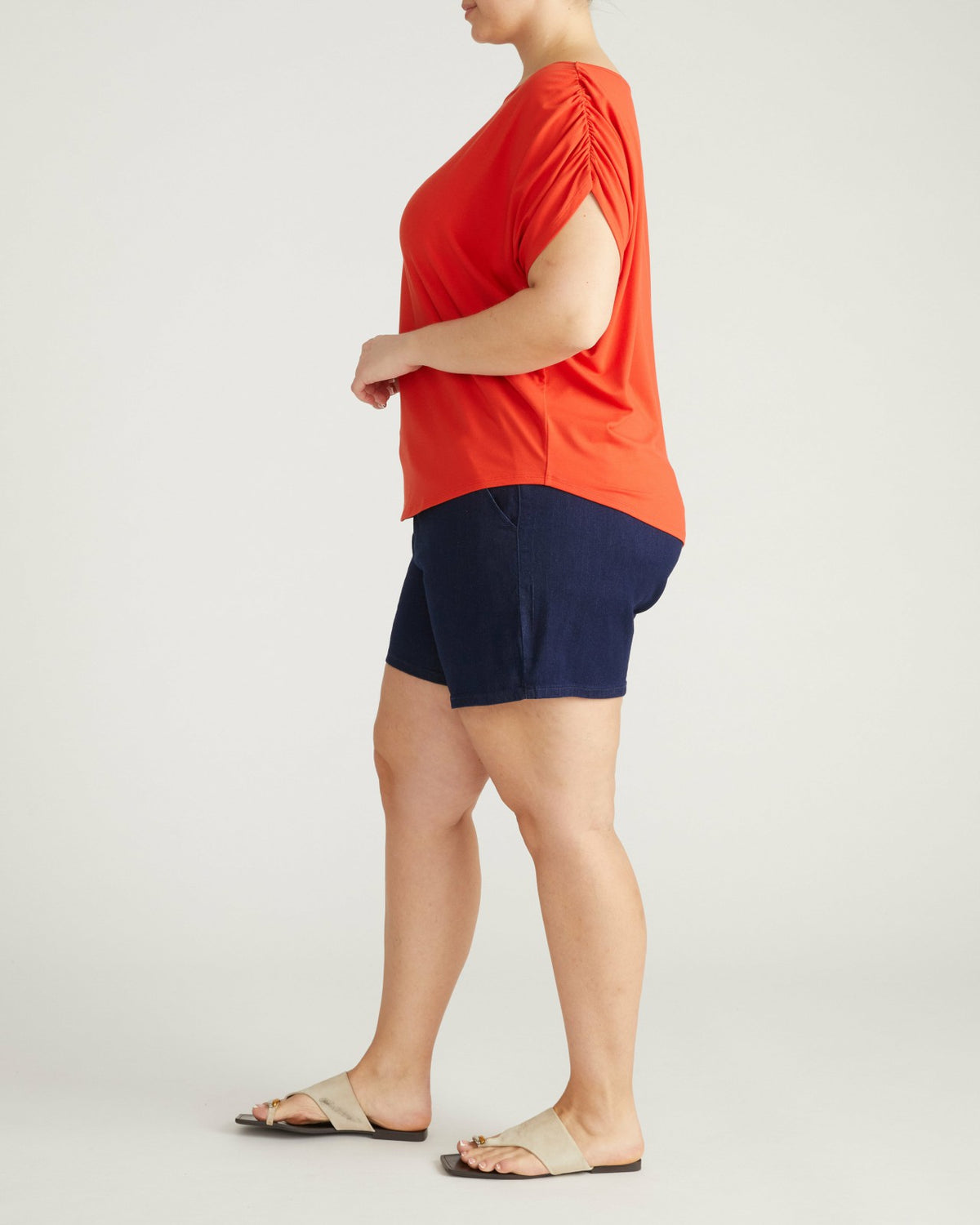 Helena Divine Jersey Gathered Tee - Shoreline Sunset | Universal Standard