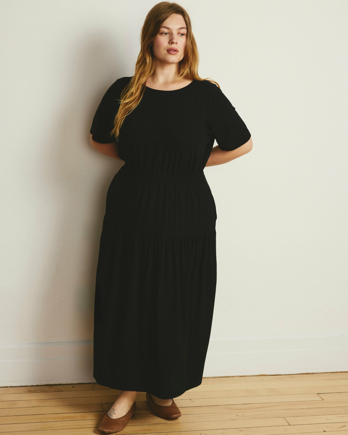 Thea Divine Jersey Midi Dress - Black | Universal Standard