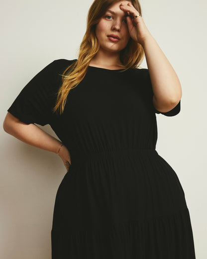 Thea Divine Jersey Midi Dress - Black | Universal Standard