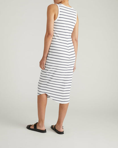 Romera Ribbed Dress - Nautical Navy Stripe | Universal Standard