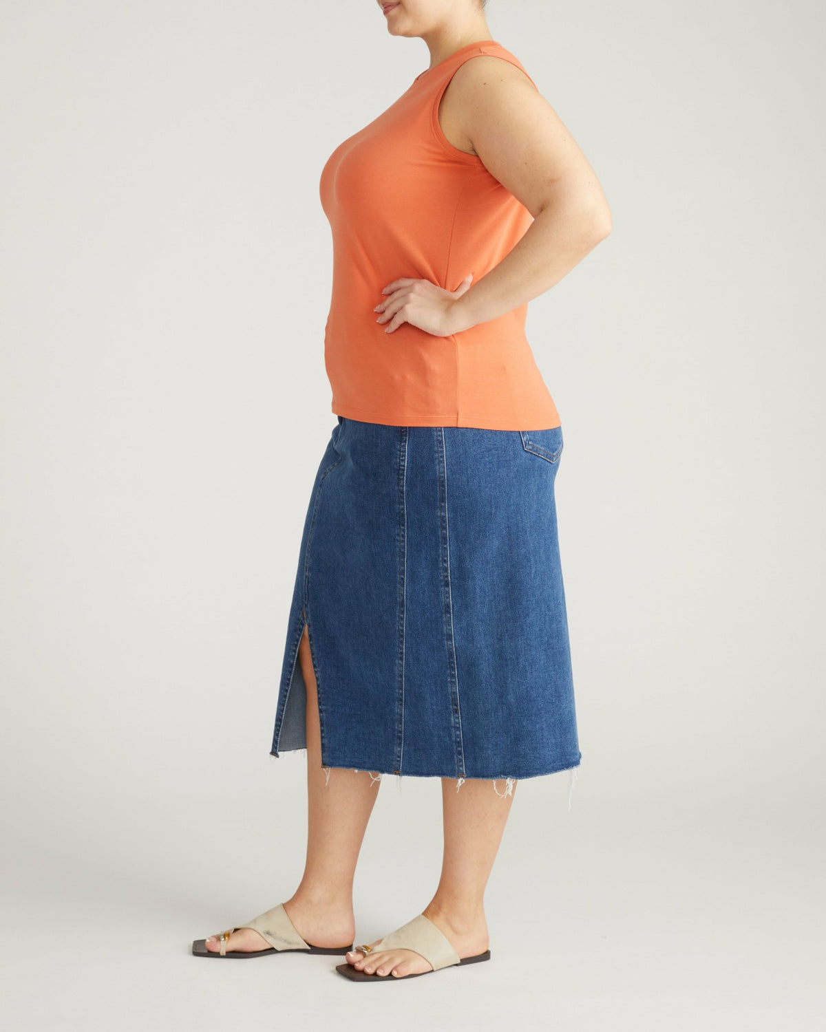 Patti Muscle Tank - Italian Orange | Universal Standard