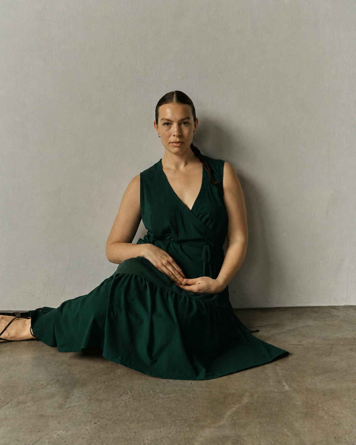 Tiered Twirl Wrap Dress - Conifer | Universal Standard