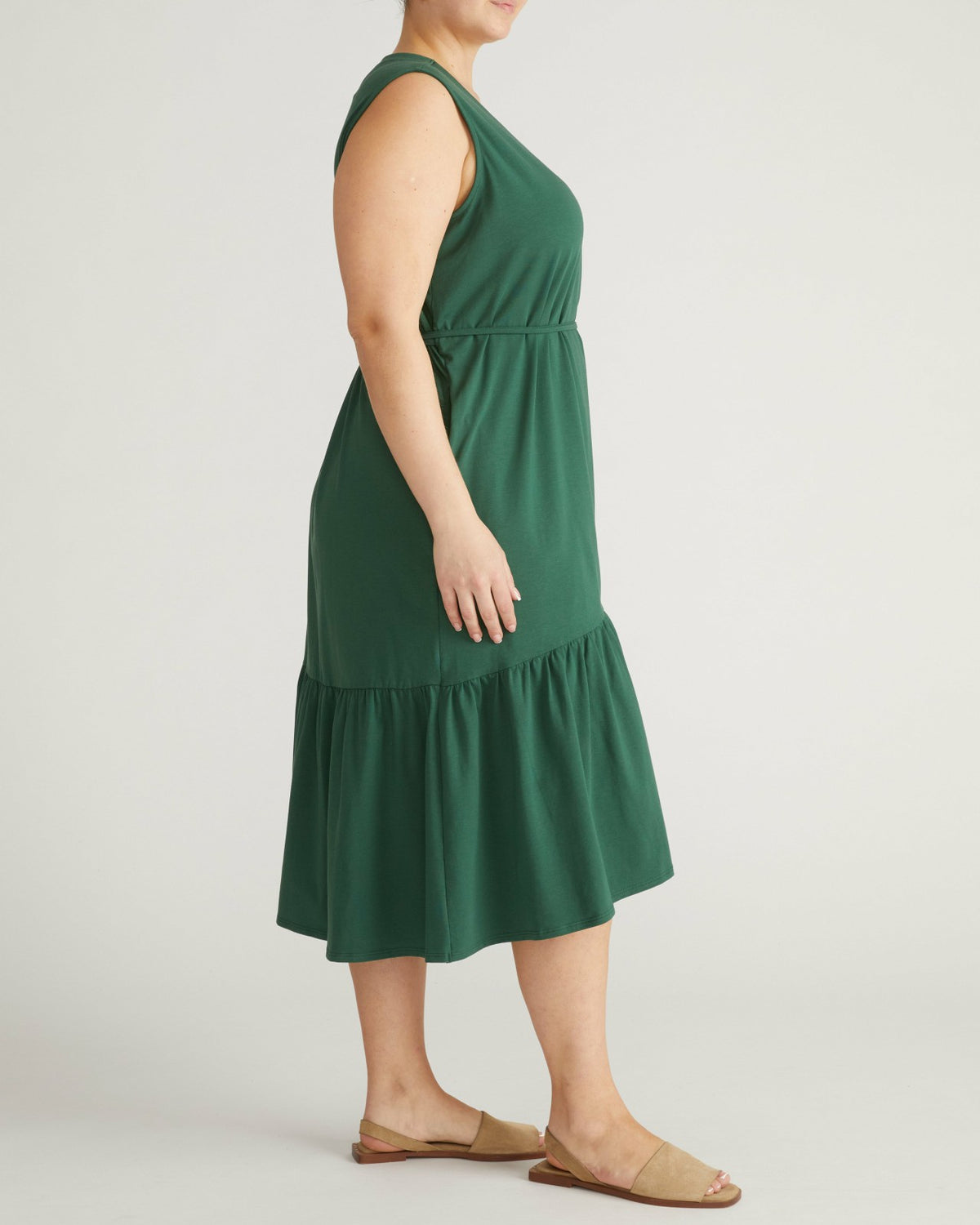 Tiered Twirl Wrap Dress - Conifer | Universal Standard