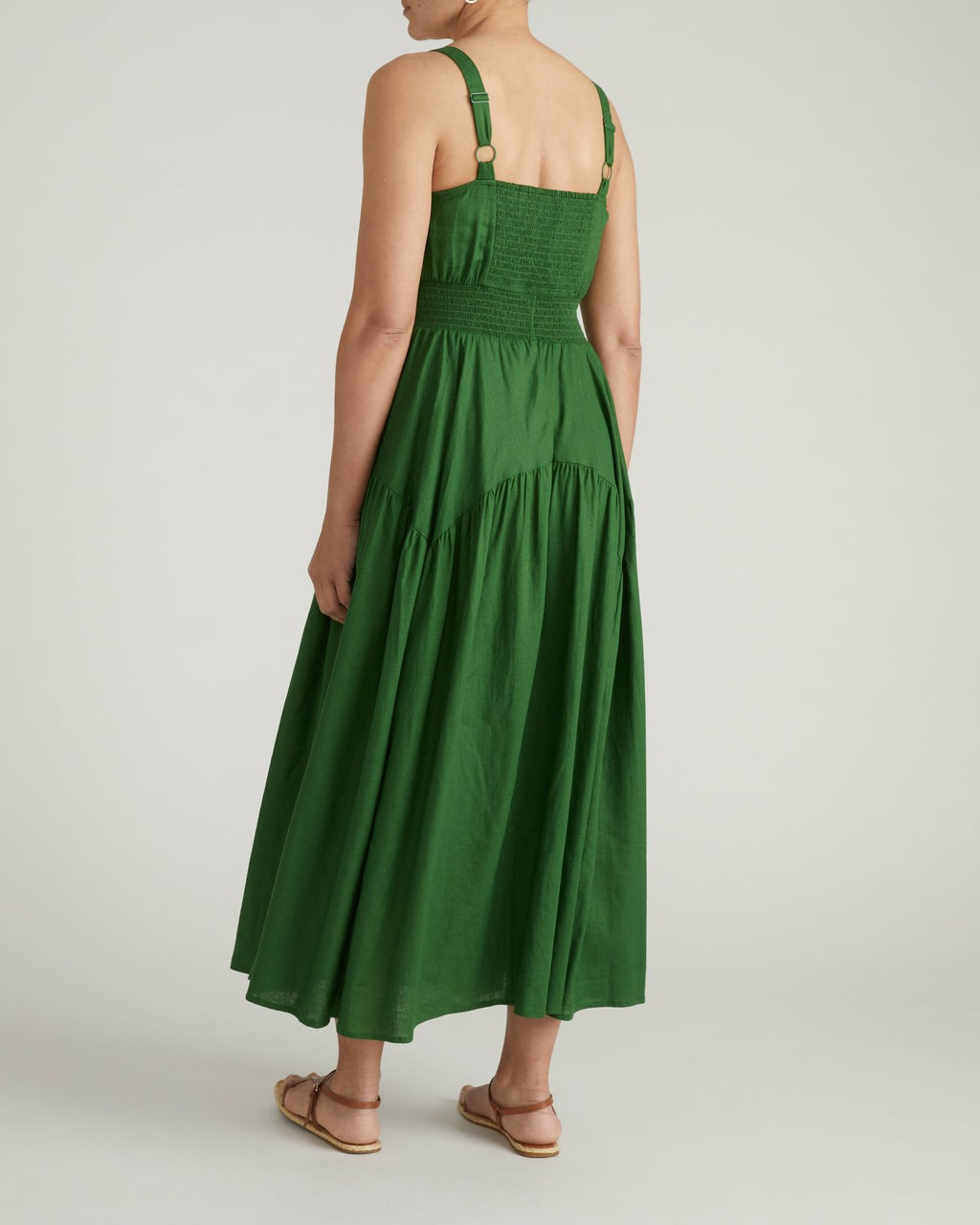 Ruby Smocked Linen Blend Sundress - Jardin | Universal Standard