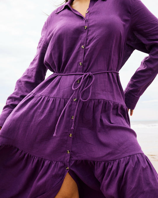 Alix Linen Blend Shirtdress - Dreamy Purple | Universal Standard