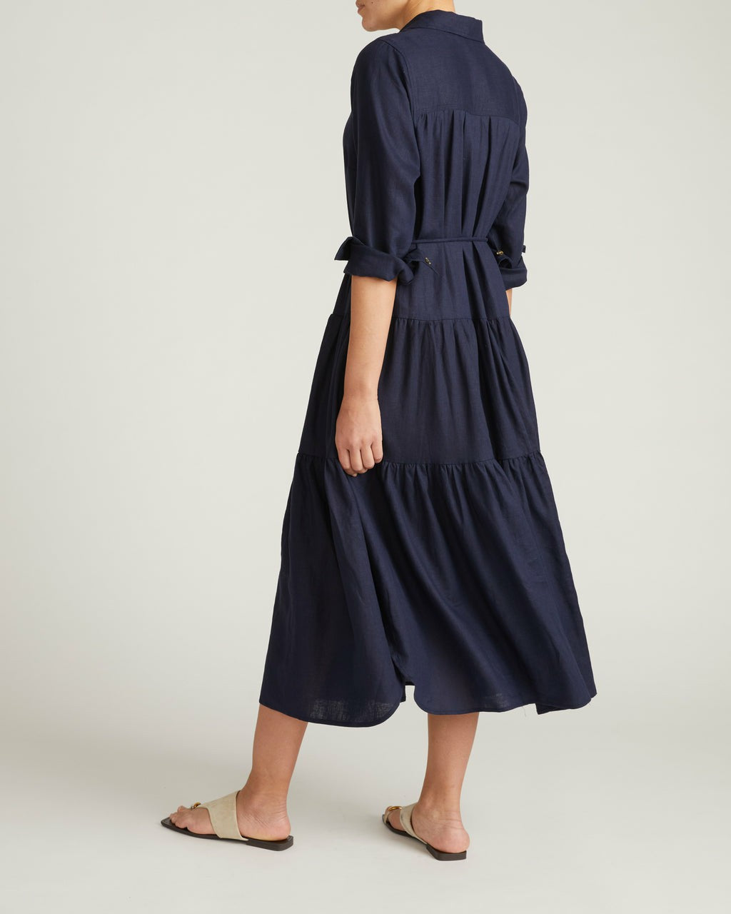 Alix Linen Blend Shirtdress - Navy | Universal Standard