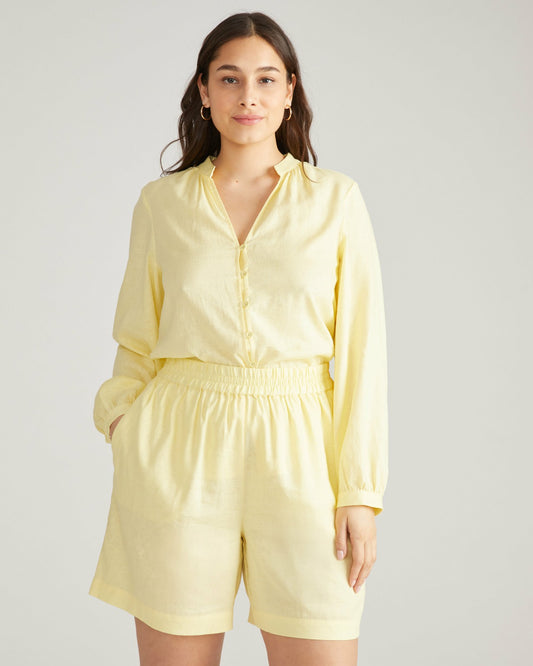 Avalon Linen Blend Blouse - Twinkle | Universal Standard