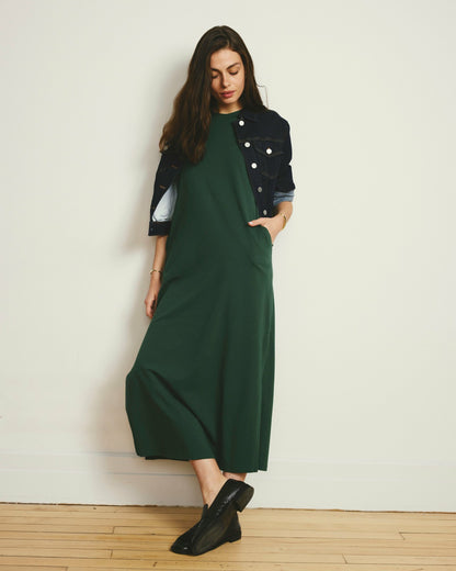Halie Maxi T-Shirt Dress - Conifer | Universal Standard