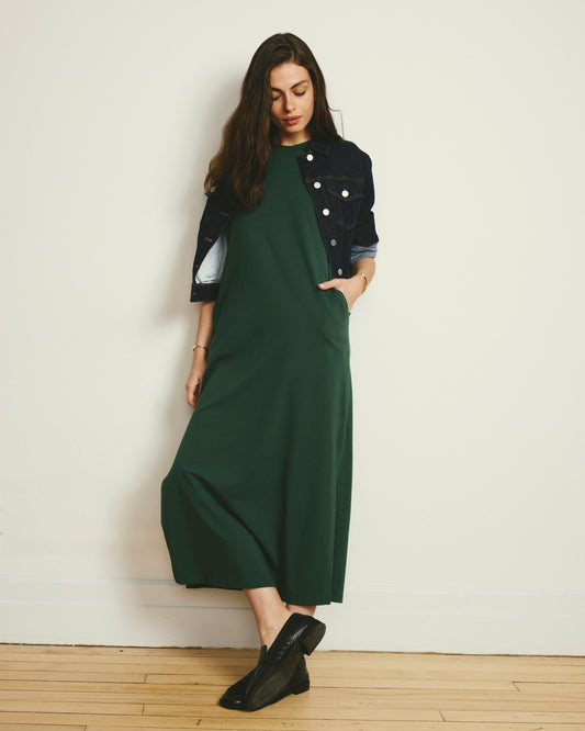 Halie Maxi T-Shirt Dress - Conifer | Universal Standard