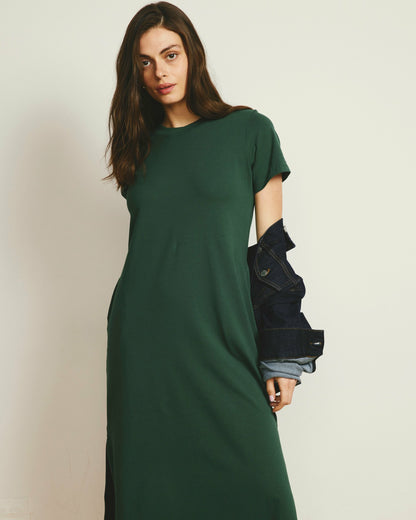 Halie Maxi T-Shirt Dress - Conifer | Universal Standard