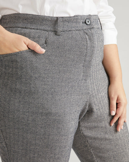 Cigarette Ponte Pants - Herringbone Tweed | Universal Standard