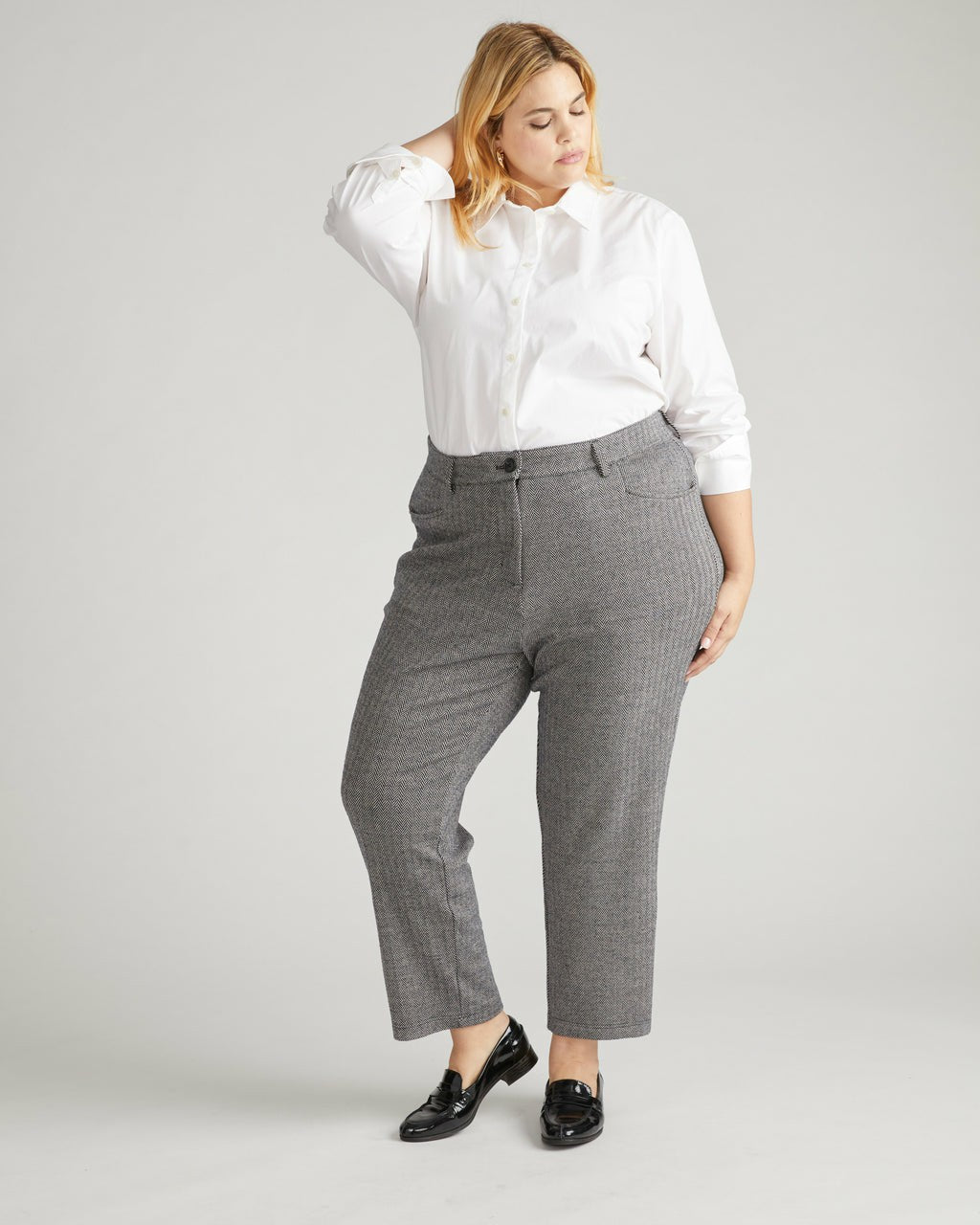 Cigarette Ponte Pants - Herringbone Tweed | Universal Standard