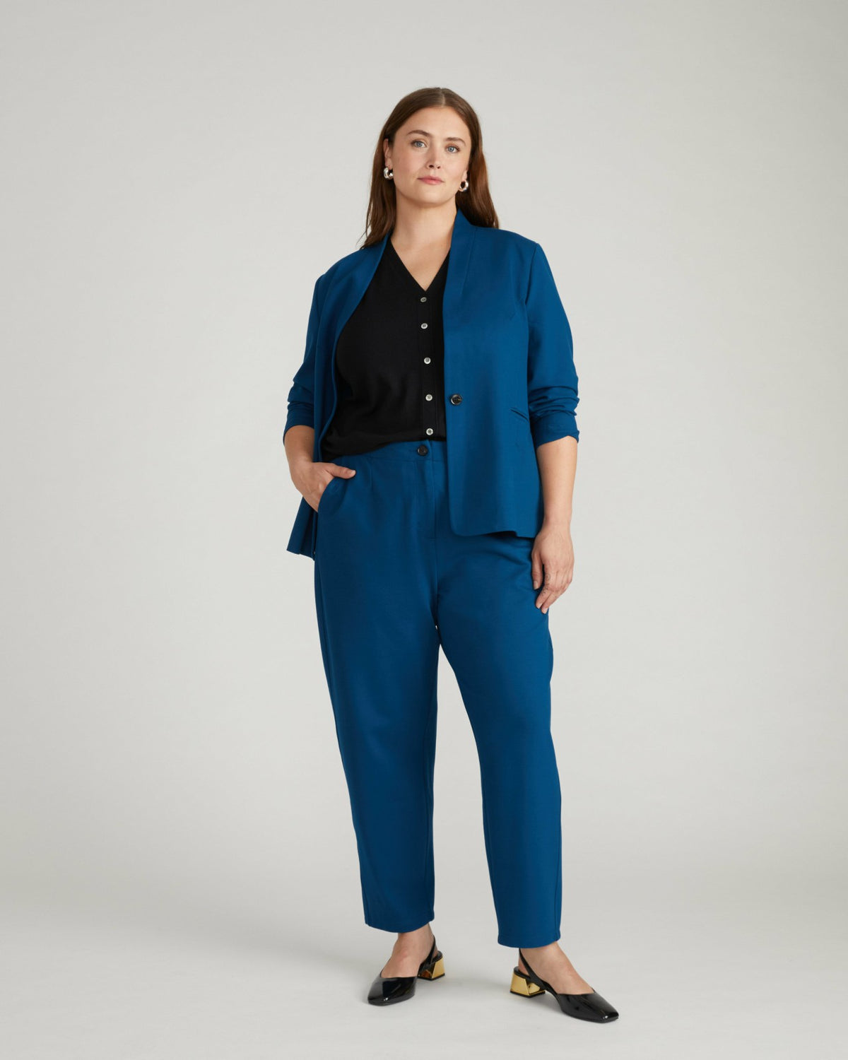 Audrey Tailored Ponte Pants - Deep Teal | Universal Standard