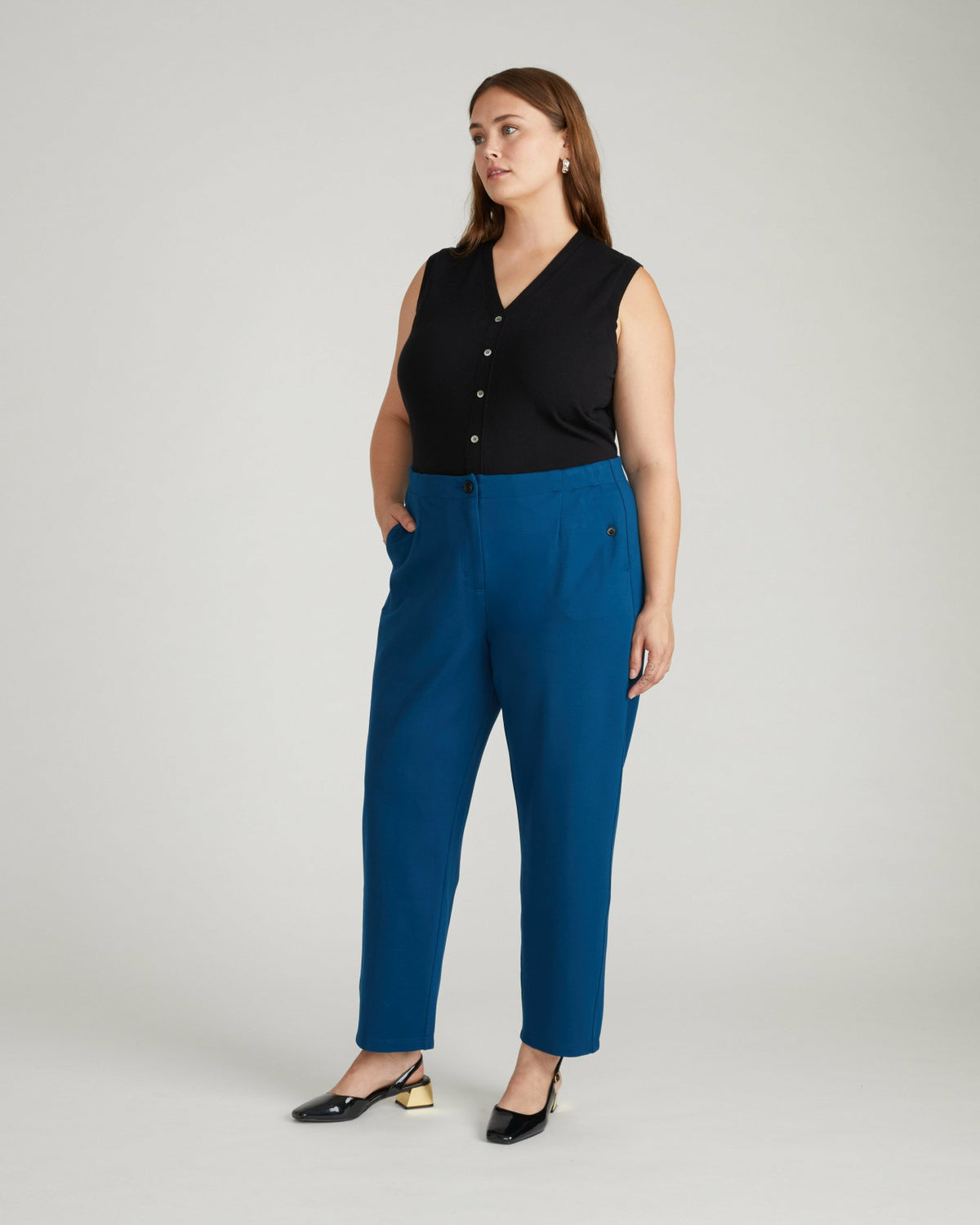 Audrey Tailored Ponte Pants - Deep Teal | Universal Standard