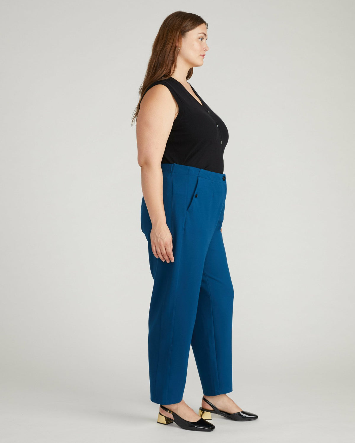 Audrey Tailored Ponte Pants - Deep Teal | Universal Standard