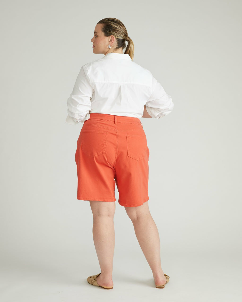 Lou Loose Fit Denim Shorts - Coral Reef | Universal Standard