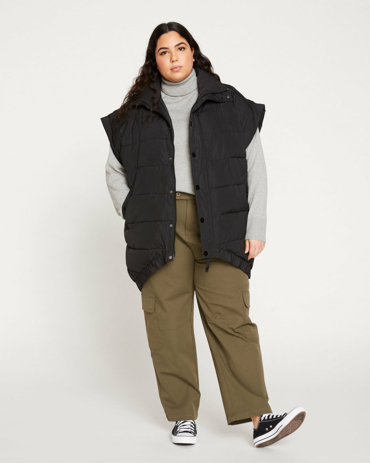 Karlee Stretch Cotton Twill Cargo Pants - Ivy | Universal Standard