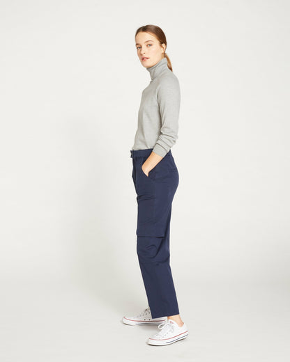 Karlee Stretch Cotton Twill Cargo Pants - Navy | Universal Standard