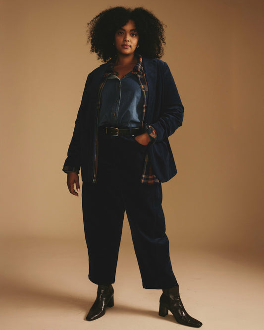 Dakota Twisted Leg Corduroy Pants - Pageant Blue | Universal Standard