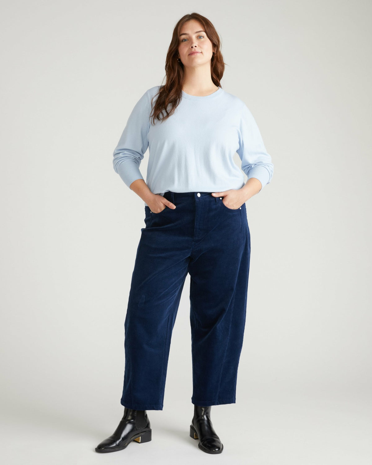 Dakota Twisted Leg Corduroy Pants - Pageant Blue | Universal Standard