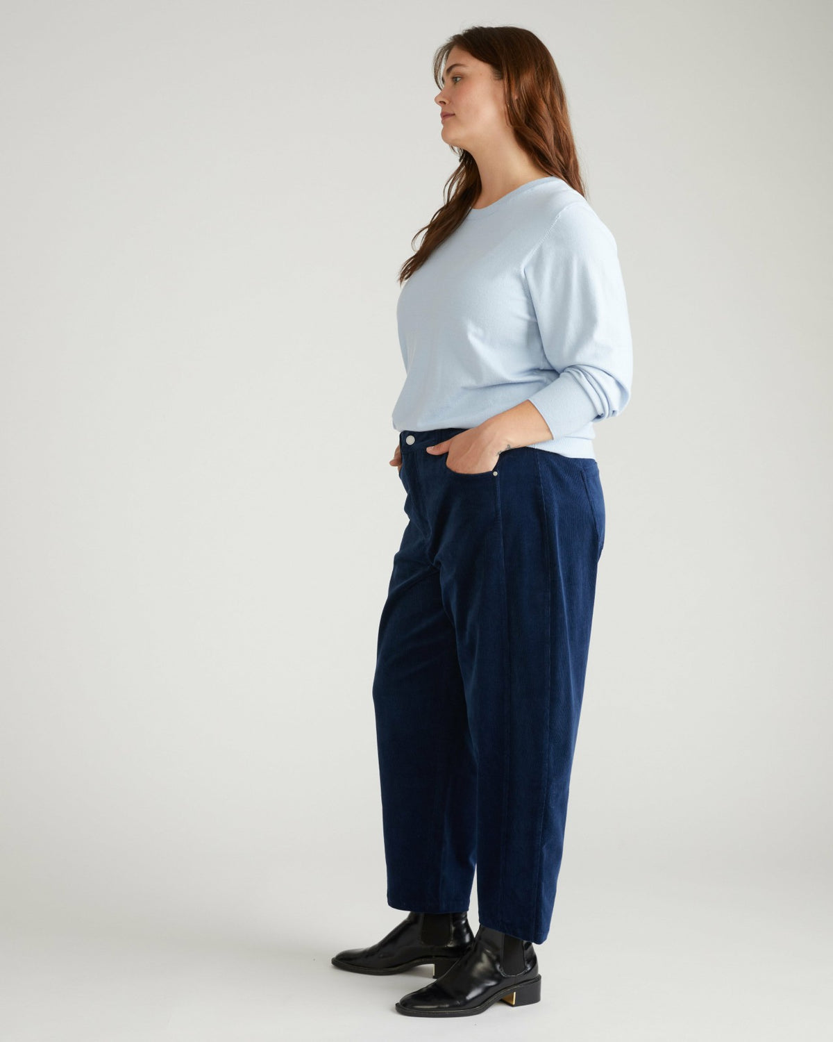 Dakota Twisted Leg Corduroy Pants - Pageant Blue | Universal Standard