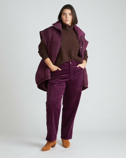 Cassidy High Rise Straight Corduroy Pants - Gamay | Universal Standard