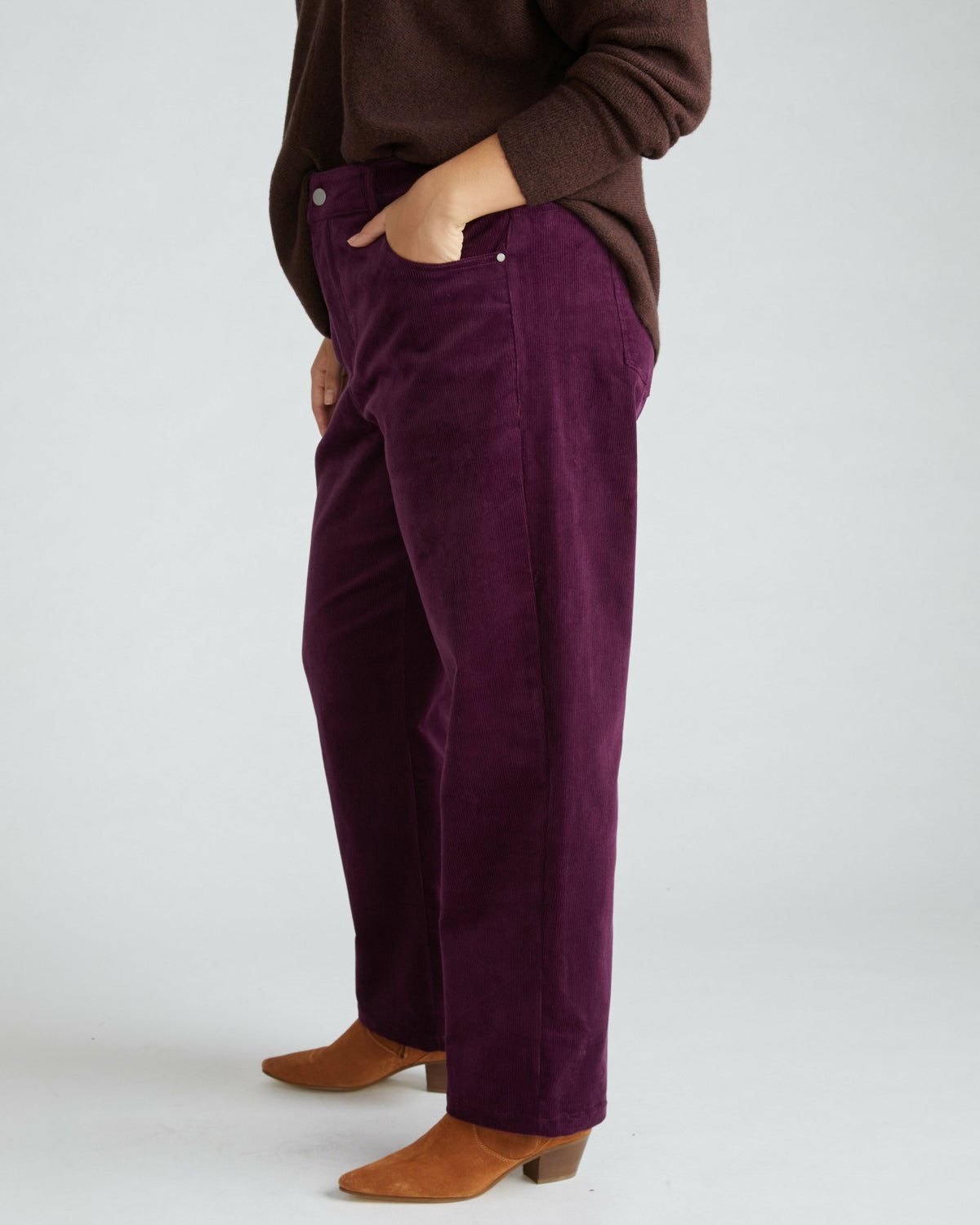 Cassidy High Rise Straight Corduroy Pants - Gamay | Universal Standard