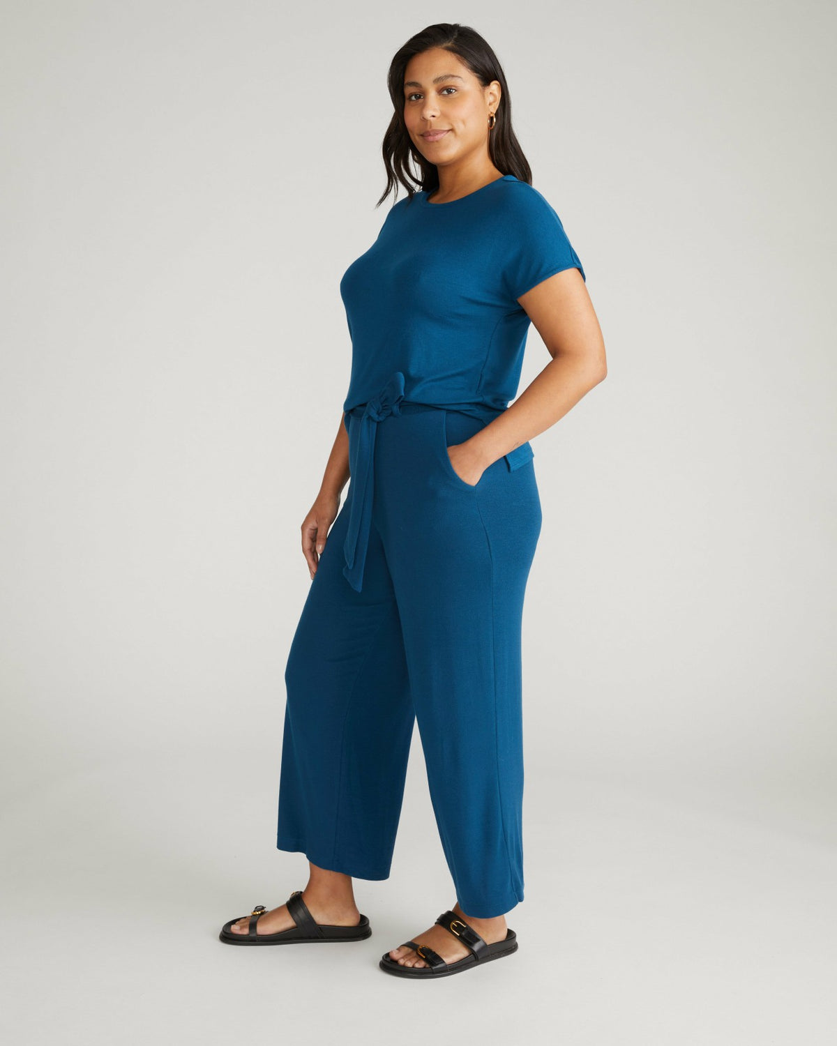 TravelKnit Wide Leg Pants - Blue Teal | Universal Standard