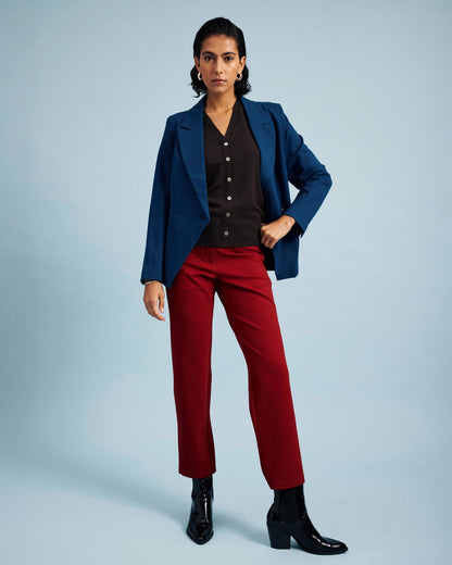 Long Cigarette Ponte Pants - Garnet | Universal Standard