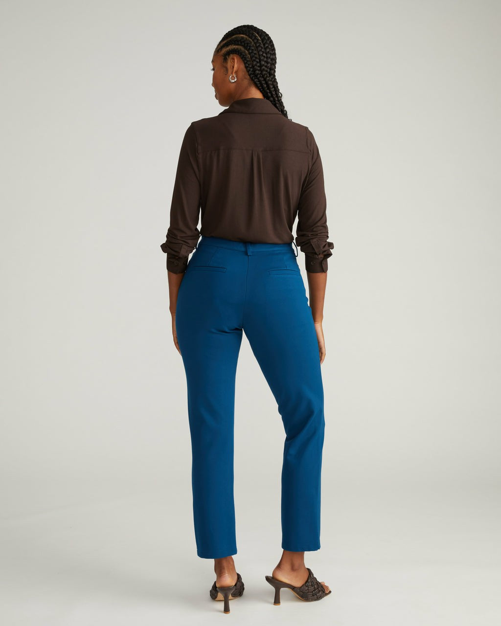 Long Cigarette Ponte Pants - Deep Teal | Universal Standard