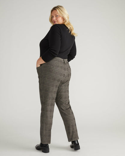 Long Cigarette Ponte Pants - British Plaid | Universal Standard