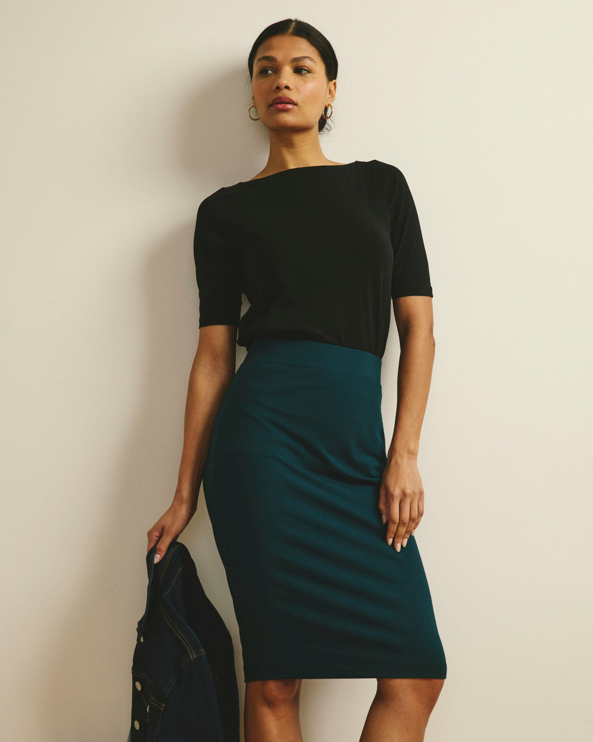Bella Boatneck Tee - Black | Universal Standard